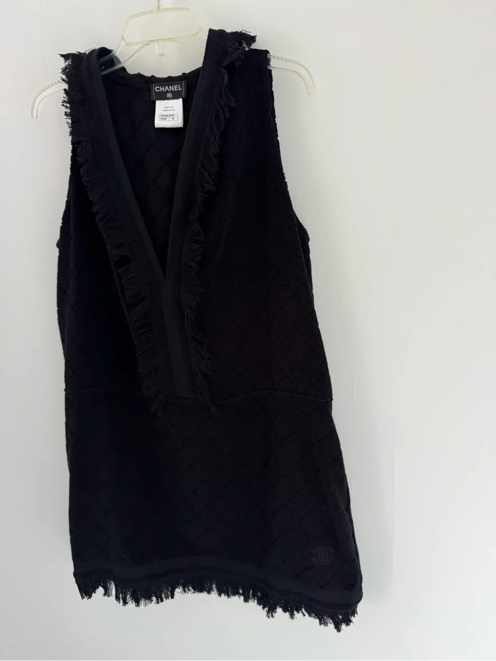 CHANEL Black Hooded Mini Dress